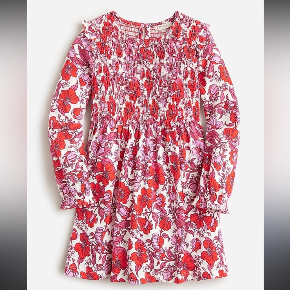 Crewcuts kids Girls' smocked long-sleeve dress size 12